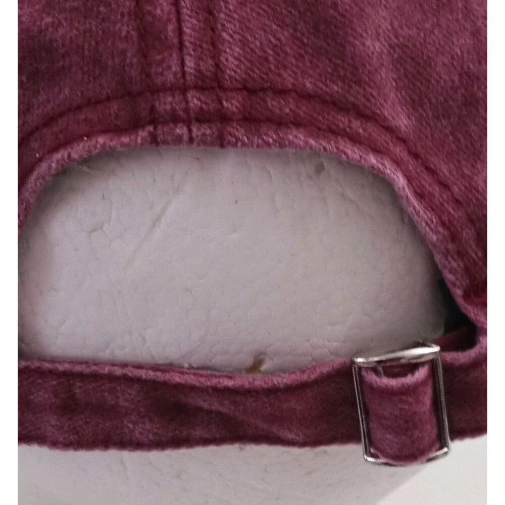 Girl Mama Women's Baseball Cap Burgundy Adjustable 100% Cotton Logo Patch